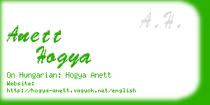 anett hogya business card